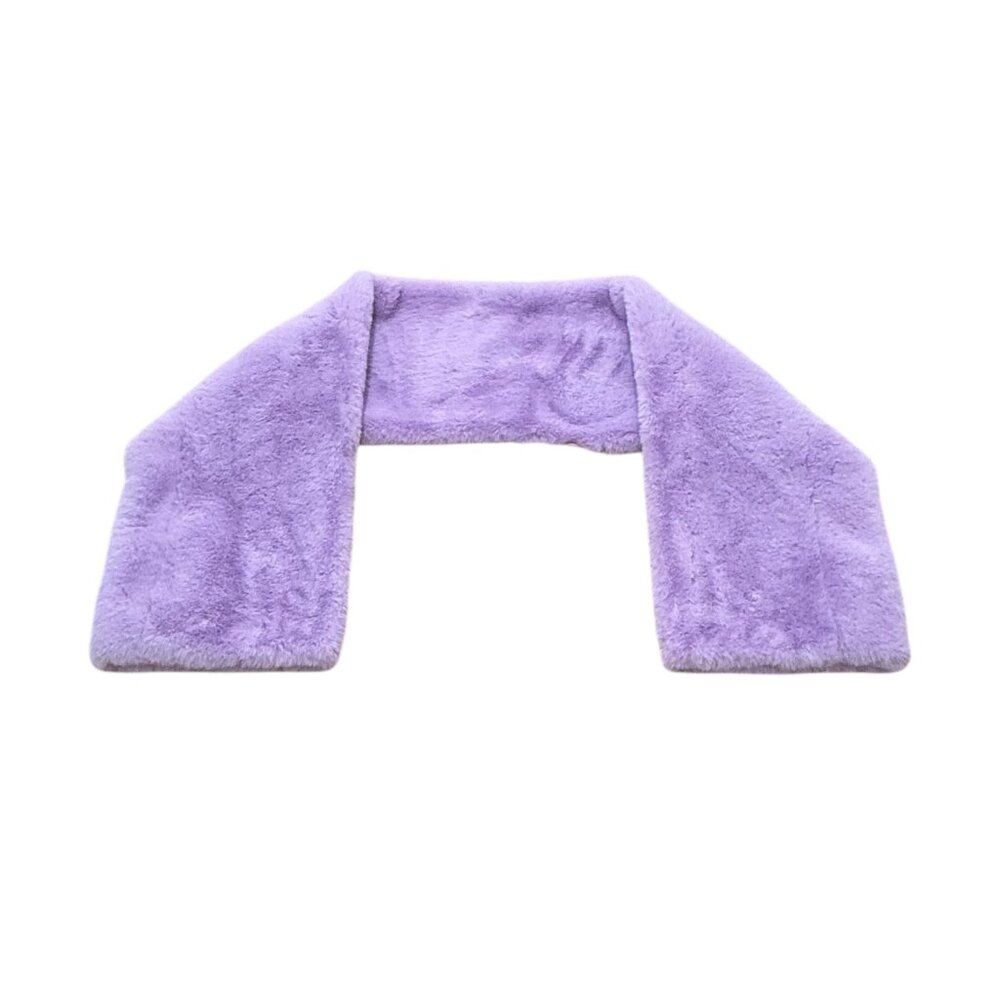 Anthropologie Lavender Faux Fur Shrug Sleeve Wrap – One Size - Picture 9 of 9
